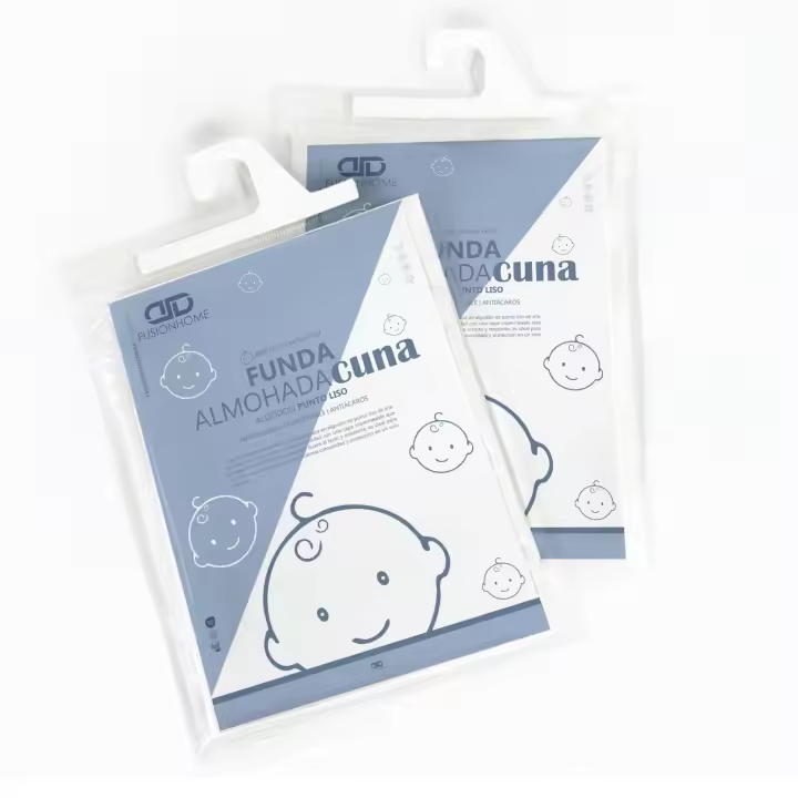Funda de Almohada Cuna Bebé 100% Algodón 50x30cm Punto Liso - Capa Impermeable y Transpirable - FusionHome - 1