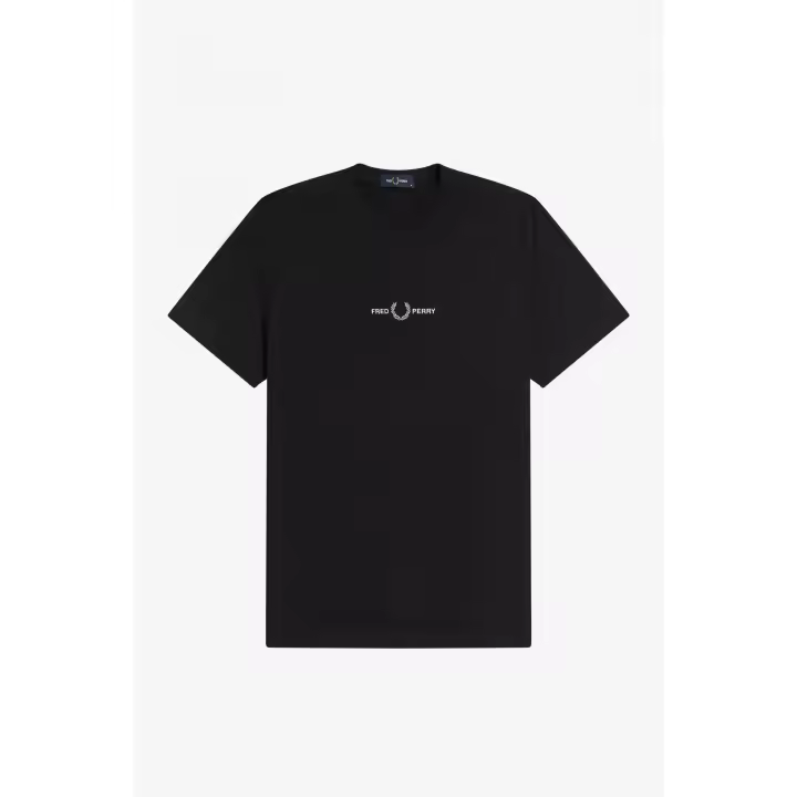 Fred Perry Embroidered Logo T-Shirt Black - 1