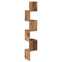 vidaXL Estante de esquina de pared ingeniería envejecida 20x20x127,5cm - details 4