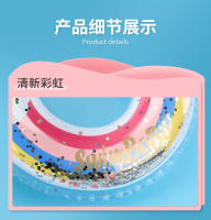 Anillo de natación inflable de agua de verano de PVC transparente para niños con lentejuelas, anillo de natación redondo con lentejuelas, anillo de asiento, salvavidas - details 11