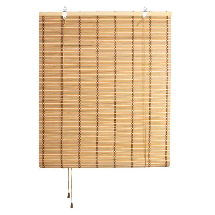 Maxia Market - Persiana Estor Enrollable de Bambú Natural para Interiores, Persiana Cortina de Bambú Protección Solar y Privacidad para Ventanas y Puertas, Color Natural - 1