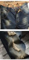 Nuevos 2024 Jeans Destrozados Y Contraídos Para Hombres Estilo Coreano Ropa De Moda Stretch Recto Tejido Denim Ajustado - details 7
