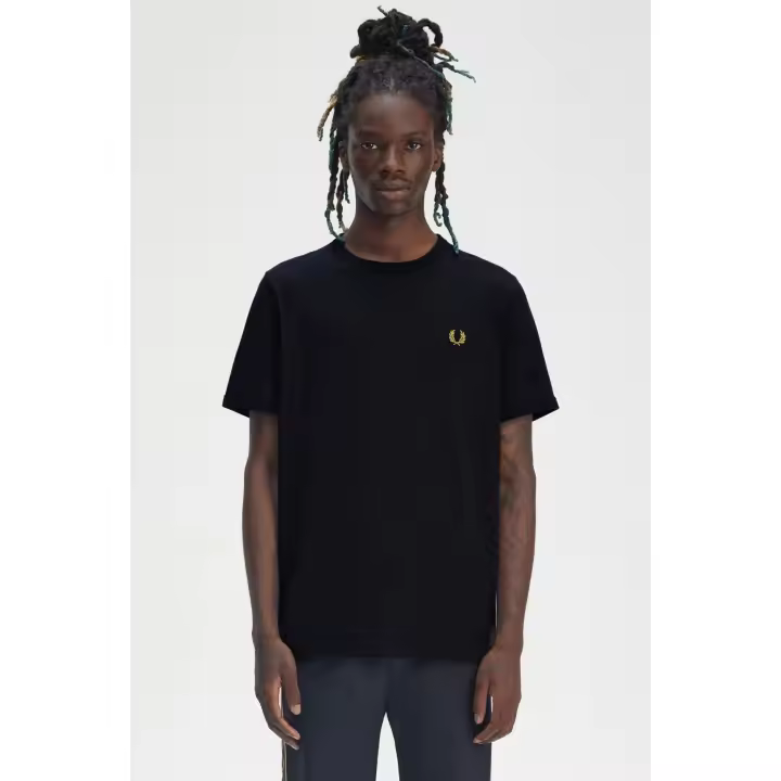 Fred Perry Camiseta Hombre M3519 Azul Logo Dorado - 1