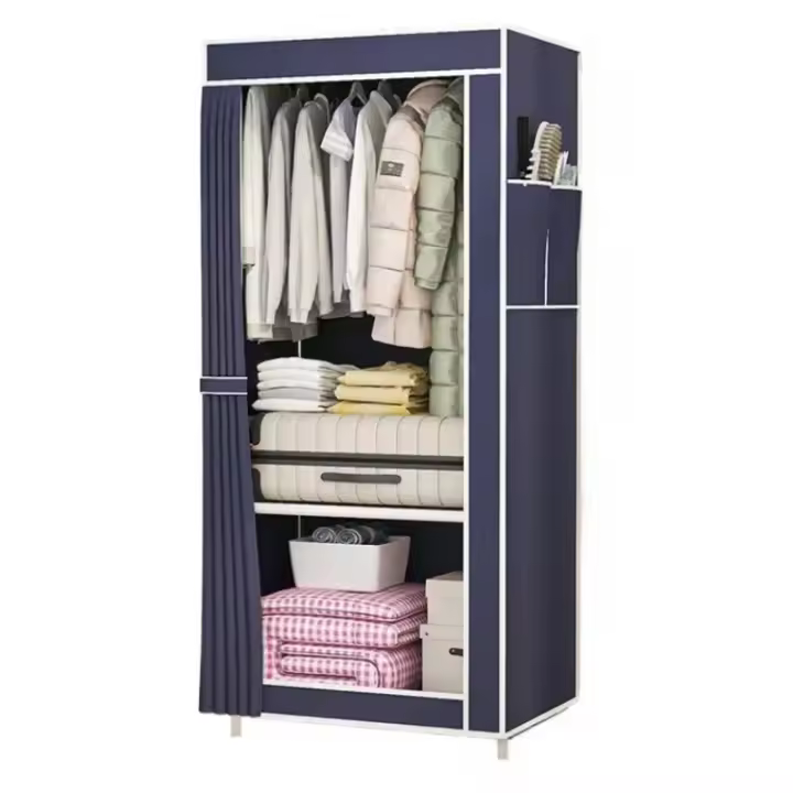 Gabinete De Almacenamiento Plegable Y Antipolvo Para Ropa Minimalista Organizador De Armario Para Dormitorio Estudiante Material No Tejido - 1