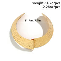 Collar Gordo Punk IngeSight.Z Para Mujer En Aleación De Hierro Color Oro Exagerado Torques Abiertos Estilo Áfricano Joyería De Verano - details 0