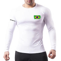 Camiseta De Compresión Con Estampado De Bandera Para Hombres Deportiva Secado Rápido Para Gimnasio Running Y Ejercicio - details 9