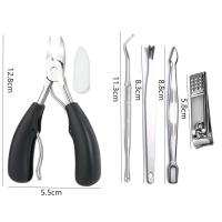 Juego De 5 Piezas De Tijeras De Uñas De Acero Inoxidable Para Corrección De Uñas Gruesas Y Engranadas Podología Kit De Uñas - details 0