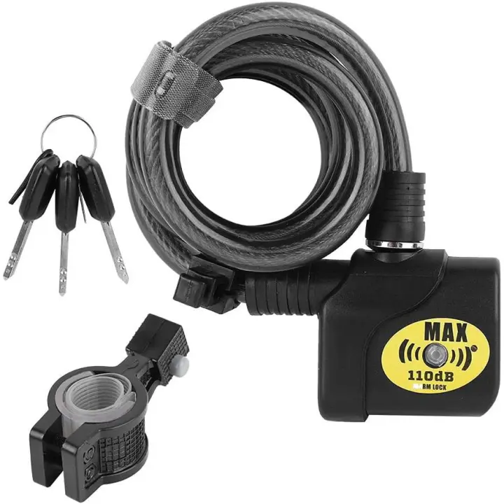 Candado de freno de disco con alarma de 110 dB, candado electrónico de seguridad para bicicleta, antirrobo, resistente al agua, para bicicleta de carretera, de montaña, plegable y motocicleta. - 1