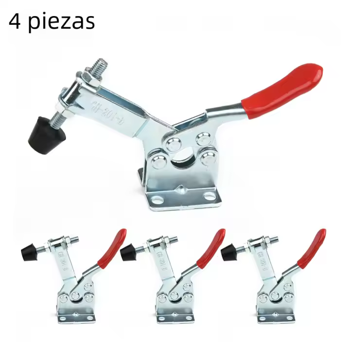 4PCS GH-201B Pinza De Tiraje 100kg Con Libera Rápida Horizontal Herramienta De Fijación Para Carpintería Metal - 1