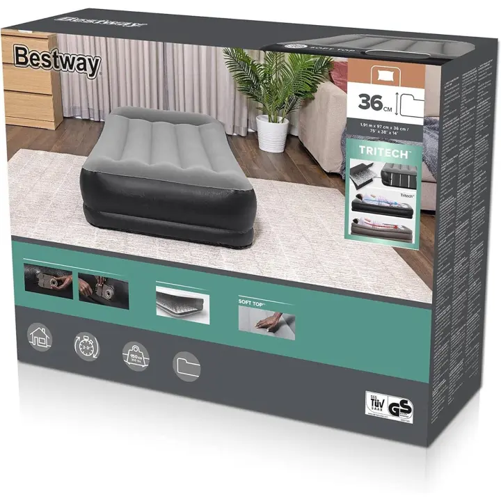 CAMA DE AIRE 191X97X36 CM JUGUETES Y ACCESORIOS DE PLAYA E INFLABLE. - 1