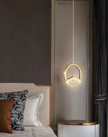 Lámpara Colgante Larga De Línea Moderna Y Sencilla Para Dormitorio Y Sala De Estar Decorativa Metal LED Fuente De Alimentación AC 90-260V - details 19