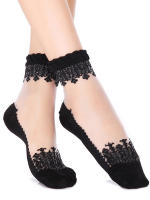 Calcetines De Verano Transparentes Y Transpirables Para Mujer Ultra Delgados De Lentejuelas Y Encaje Calcetines Cortos Para Niñas - details 0