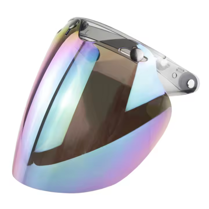 Visera De Motorbike Helmet Lente De Burbuja Antifog Y Anti-UV Con 3 Snap Para Protección Contra El Viento Accesorio De Motocicleta - 1