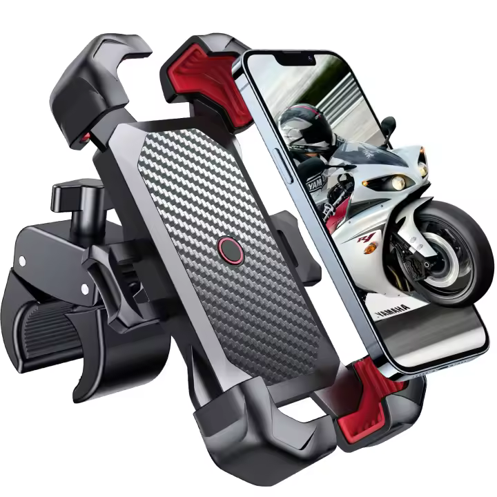 Soporte De Teléfono Para Bicicleta Joyroom 360° Visión Soporte De Motocicleta Para Teléfonos Móviles De 4.7-7 Pulgadas Resistente Al Choque Con Clip De GPS - 1