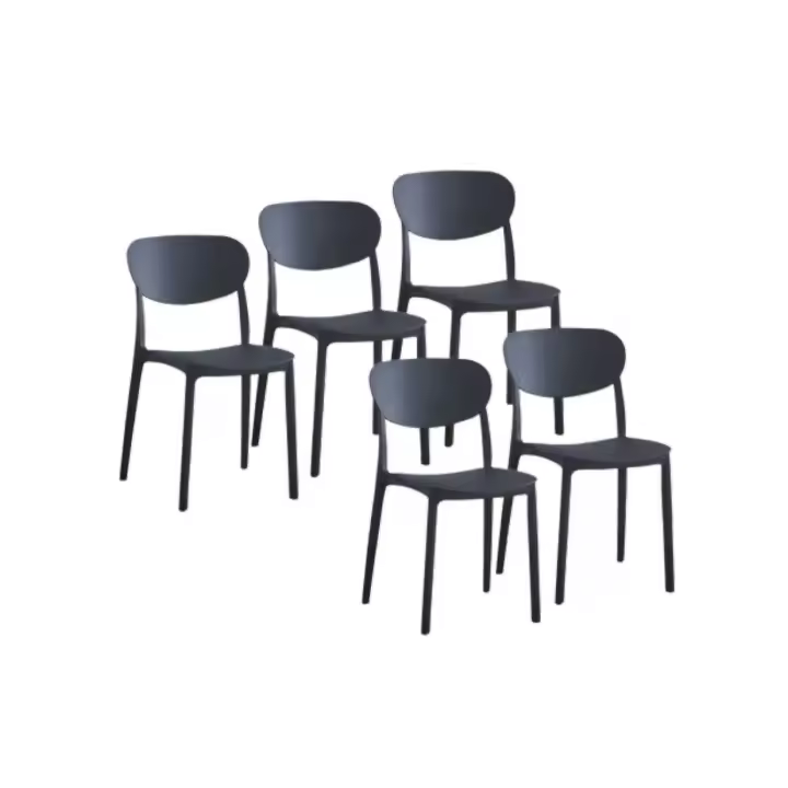 Juego de 5 sillas modelo Videl color negro - 1