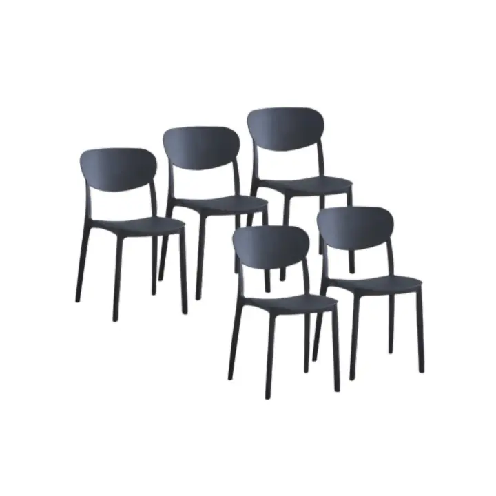 Juego de 5 sillas modelo Videl color negro - 1