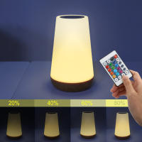 Lámpara De Noche Recargable USB Con Control Remoto RGB Y Toque Para Dormitorio 13 Colores Iluminación Portátil Ajustable Para Habitación - details 3