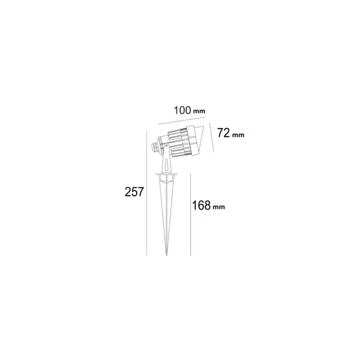 Ledkia Foco Exterior LED 6W con Pincho Palm EasyFit 12V Negro - 1