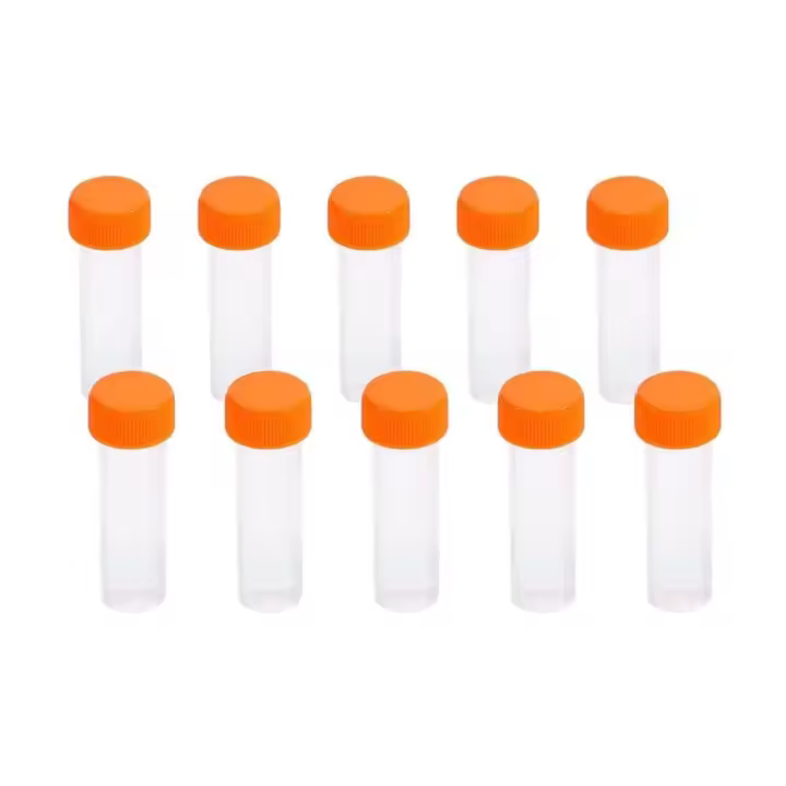 Tubos De Prueba De Plástico 5ML Con Base Y Tapa Graduada Con Cubierta De Silicona Para Laboratorio Diámetro 5ML - 1