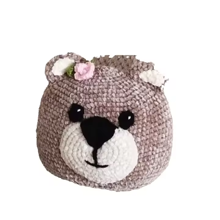 Cojín infantil.  Osa amorosa . Especial para niñas. Tacto aterciopelado. - 1