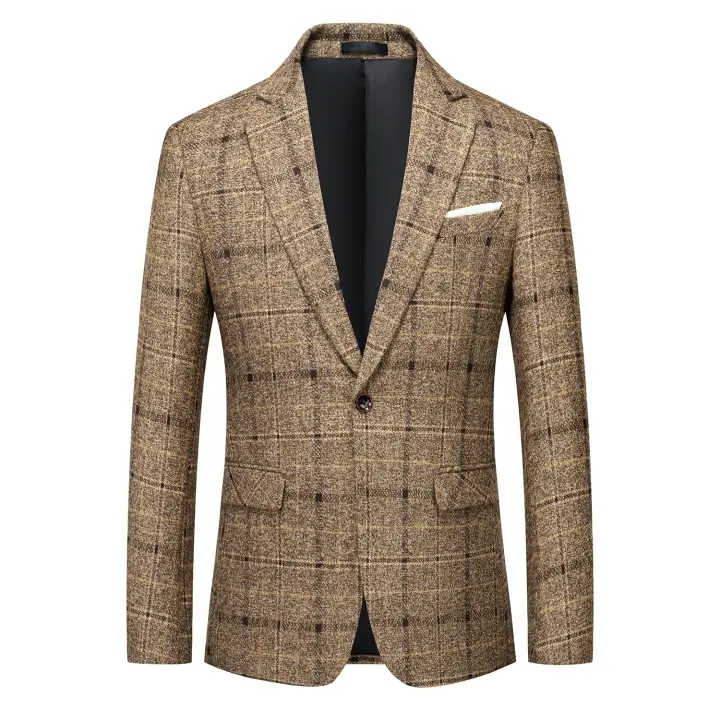 Chaleco Masculino De Negocios Moda Casual Profesional Traje Slim-fit Para Bodas Estilo Británico Abierto Completo Talla Regular - 1