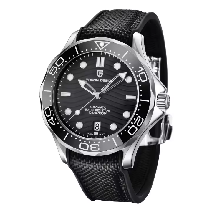 Reloj De Pulsera Mecánico PAGANI DESIGN Para Hombres Movimiento Automático NH35A Resistente Al Agua 20Bar Reloj De Reloj Hombre Con Marcas Arábigas Y Cristal De Zafiro - 1