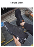 AMAWEI Zapatillas De Trabajo Para Hombre Antideslizantes Seguridad Antipinchazos Protección Respirables Ligeros Con Punta De Acero - details 12