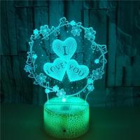 Lámpara De Noche 3D Nighdn 'I LOVE YOU' Regalo De San Valentín Para Novios Luz LED Colorida Decoración De Habitación Romántica Forma De Corazón - details 5
