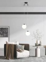 Modern Simple Lámpara Colgante LED Nordic Para Sala De Estar Dormitorio Restaurante Bar Decoración Hogar 220V Metal Blanco - details 2