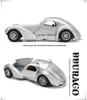 Modelo De Coche De Lujo Bburago 1:24 Bugatti Atlantic Vintage Colección De Juguetes Regalo Vehículo Diecast Metálico Sin Batería Para Niños Y Adultos - details 3