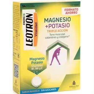 Energía Magnesio + Potasio Triple Acción Comprimidos Efervescentes #Naranja 54 U - 1