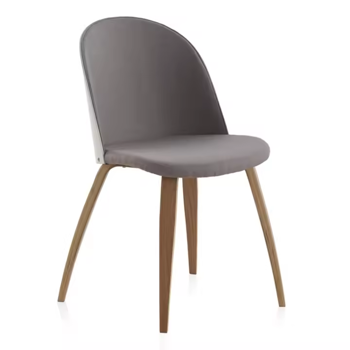 Silla Tapizada De Madera Con Respaldo Chapado En Roble Pack 2 Unidades El mejor complemento para tu hogar. Fijalo - 1