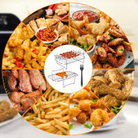 2Pcs Rack De Fritura Con 4 Palillos Para Barbacoa Para Asadores De Doble Cesta De Acero Inoxidable 304 Accesorios De Air Fryer - details 3