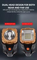 Linterna Solar LED Potente Portátil Con Luz De Trabajo COB Recargable USB 4 Modos De Iluminación Torcha Solar Para Exteriores - details 1