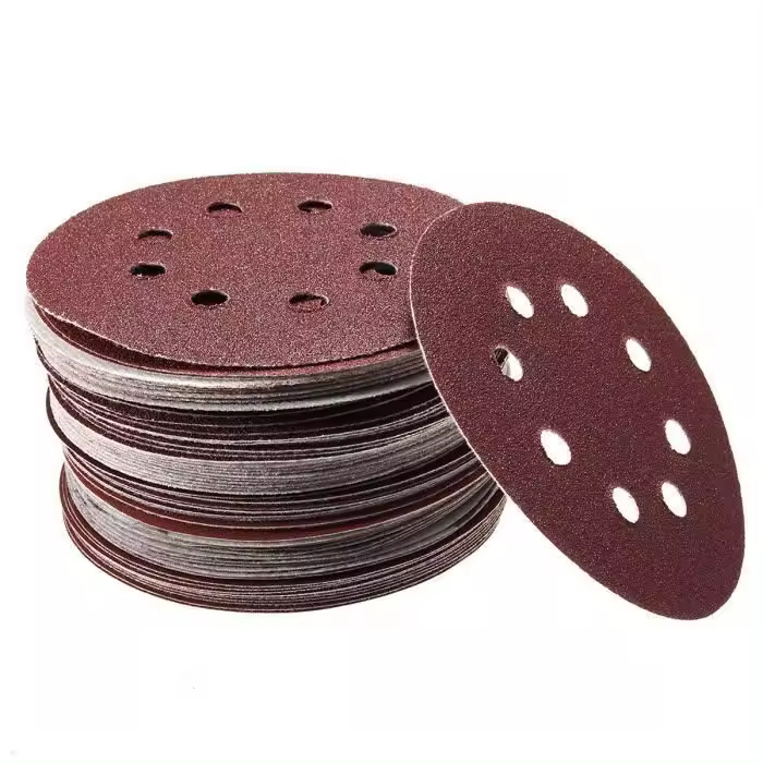 Discos de Lija para pulir, 60 unidades, 125mm, 8 tacos, Triga 60 #-320 # - 1