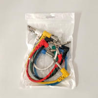 6PCS Cable De Enlace De Efectos De Guitarra Eléctrica Pedal 1/4 Angulo Derecho Bajo Ruido Shielded Audio Cable Accesorios Para Guitarra - details 11