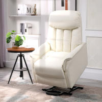 HOMCOM Sillón Levanta Personas Sillón de Relax Elevador con Reposapiés Mando a Distancia Reclinación Eléctrica Bolsillo Lateral Carga 150 kg 80x94x104 cm Crema - details 1