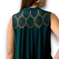 Blusa Lynx Verde Tiffosi - Sin Mangas y Tejido Arrugado La Mujer Barbuda - details 3