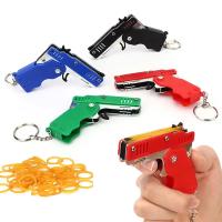 Pistola De Banda De Goma Mini Lanzadora De Dardos Juguete Para Niños Juguetes De Aluminio Actividades Al Aire Libre Juego De Fiesta Cumpleaños Regalo - details 0