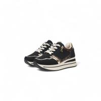 Zapatillas de cuña para vestir con decoración de cremallera color blanco negro y verde combinados con el dorado JF3547 - details 3