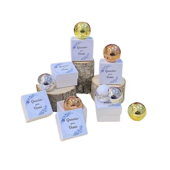 Bálsamo de labios 20/30 unidades en caja de regalo con mensaje de agradecimiento para las invitadas Detalles para Invitadas de Boda Comuniones Bautizos - Bálsamo de Labios Aroma a Vainilla en Caja de Regalo - 1