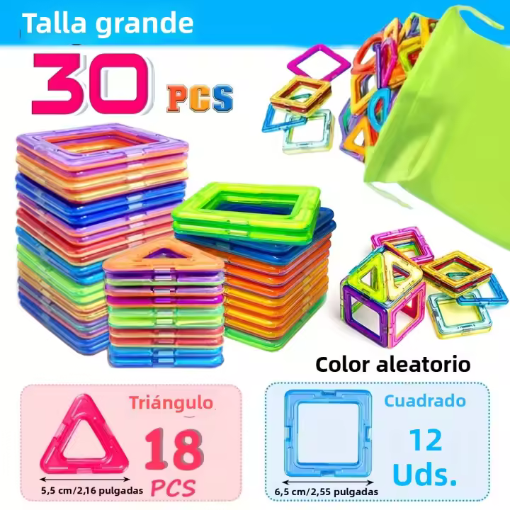 Bloques De Construcción Magnéticos De Tamaño Grande Juguetes STEM Educativos Set De Construcción Aprendizaje Regalo De Cumpleaños Y Navidad Para Niños - 1