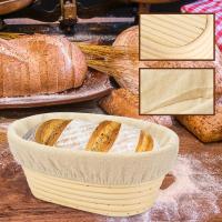 21cm/8 inch Oval Long Banneton  Bread Dough Proofing Rising Rattan Basket & Liner for Professional & Home Bakers - details 2