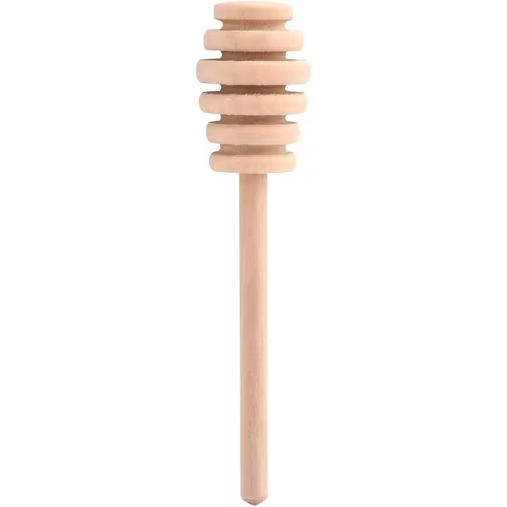 Caña de miel, 50 pcs/set Mini caño de miel de madera para el hogar Palos de agitación Palo de varilla de agitación de recogida de miel para melaza de jarabe de miel o cualquier líquido viscoso (10,5 cm) - 1