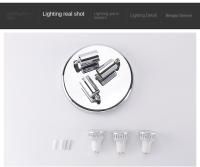 Tres Cabezas Circulares De Luz LED Para Techo Con Focos Gu10 Ajustables En Frente Del Espejo Expuesto En Armario - details 2