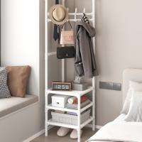 LUTODY - Perchero de pie, Zapatero, Compacto de varios niveles, Organizador esquinero de prendas y zapatos, Vertical, Tubo metal, Vestidor portátil para recibidor, Entrada auxiliar, Sala de estar, Salón, Ligero y resistente - details 3