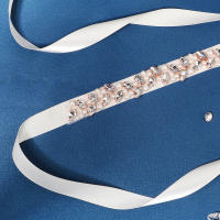 Cinturón De Flor De Rhinestone Hecho a Mano Para Mujer Accesorio De Fiesta Boda Vestido De Novia Cinta De Novia Para Damas De Honor Regalo - details 8