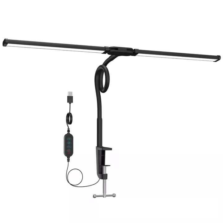 Lámpara De Escritorio LED Con Protección Ocular 3 Modos Y 10 Niveles De Brillo Adaptador USB Para Lectura Aprendizaje Exhibición Oficina - 1