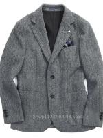 Chaqueta De Tweed De Lana Para Hombre Chaqueta De Traje De Invierno Cierre Simple Estilo Formal Con Notch Lapel Abrigo Herringbone - details 1