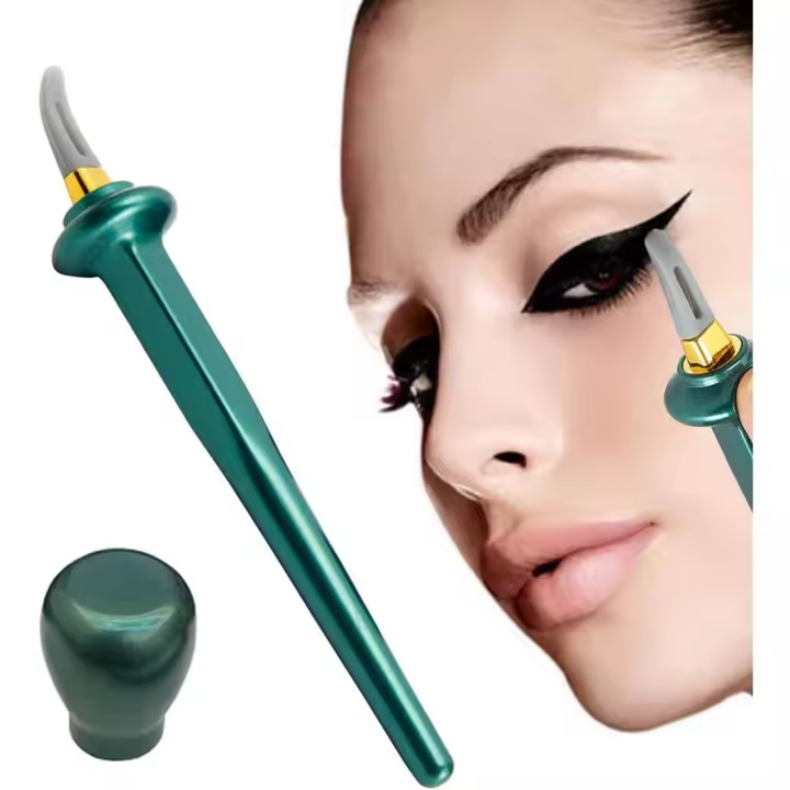 Herramientas de guía para delineadores de ojos, pinceles de silicona reutilizables, pinceles delineadores de ojos a prueba de agua, pinceles para sombras de ojos para manos temblorosas, instrumentos de maquillaje para principiantes - 1